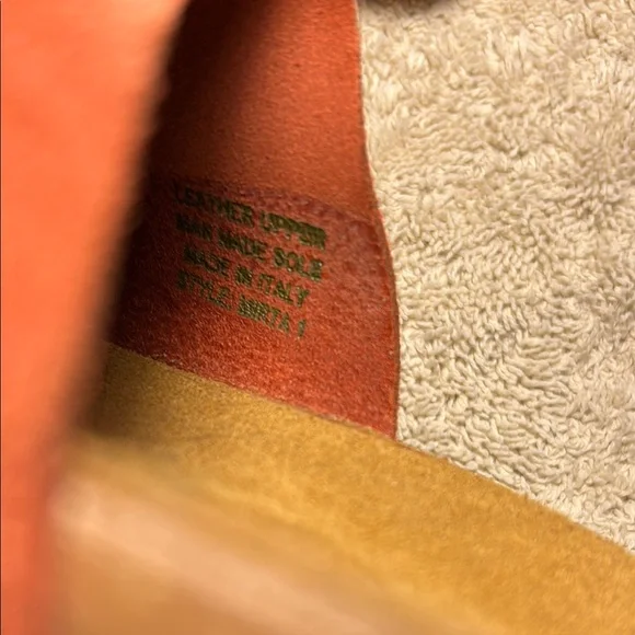 NWOT Marina Luna Orange Suede Slide Sandals - Picture 3 of 6